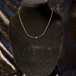 NWT Anne Marie Gold Necklace with Diamond Accent